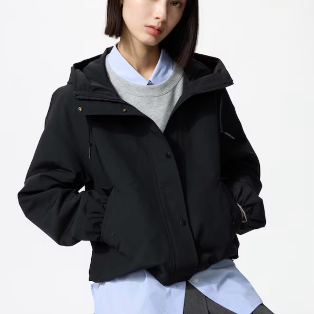 Women's Black Hooded Jacket